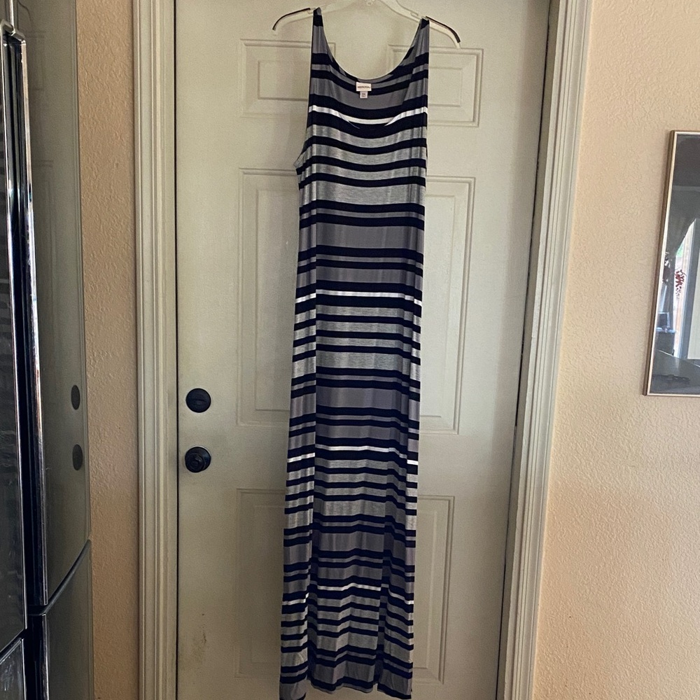 Striped Sleeveless Maxi Sundress